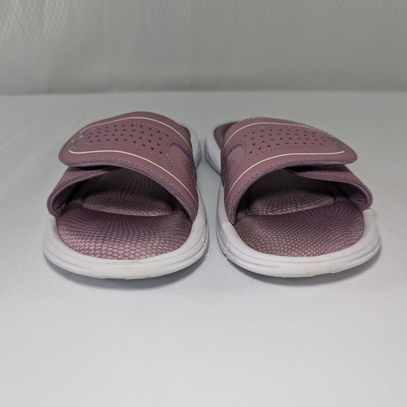 Under Armour Velcro-Adjustable Slides Sandals with Memory Foam, Pink, Size 6 - Picture 3 of 13